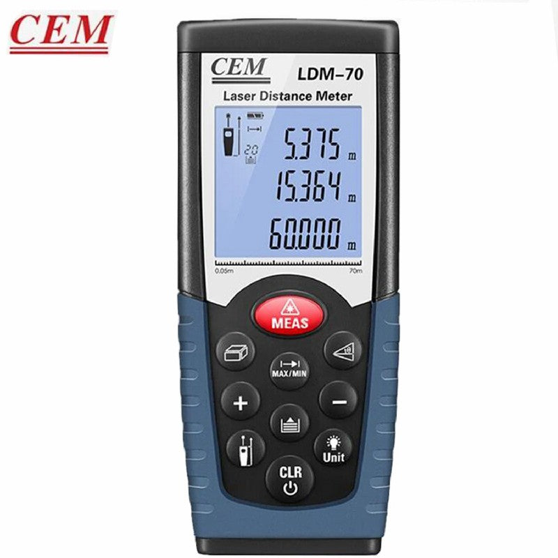 CEM LDM-70 Laser Rangefinder Infrared Electronic Measuring Ruler Rangefinder Room Measuring Instrument Measuring Tool CEM LDM-70 Laser Rangefinder Infrared Electronic Measuring Ruler Rangefinder Room Measuring Instrument Measuring Tool